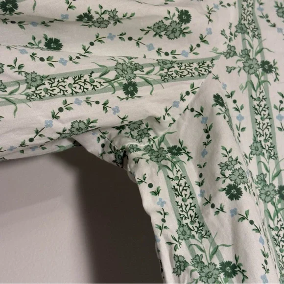 Hill‎ House Women's The James Shirt Green and White Vine Stripe Large - Picture 9 of 11
